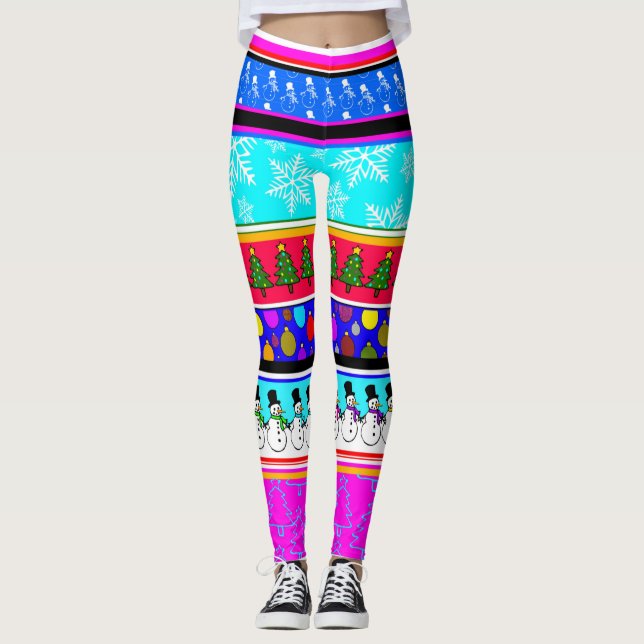 Colorful Christmas Leggings (Front)
