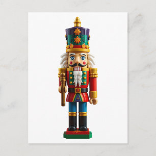 Colorful Christmas Nutcracker Toy Postcard
