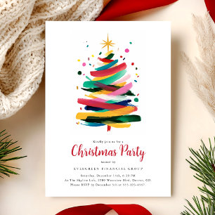 Colorful Christmas Party Invitation