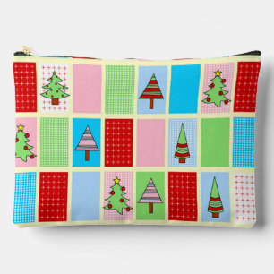 Colorful Christmas Pattern Accessory Pouch