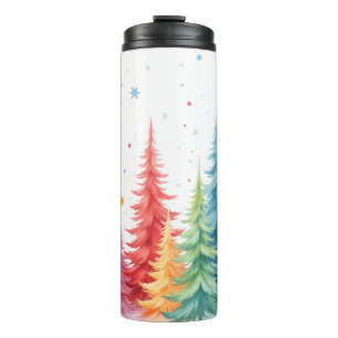 Colorful Christmas Tree Thermal Tumbler 