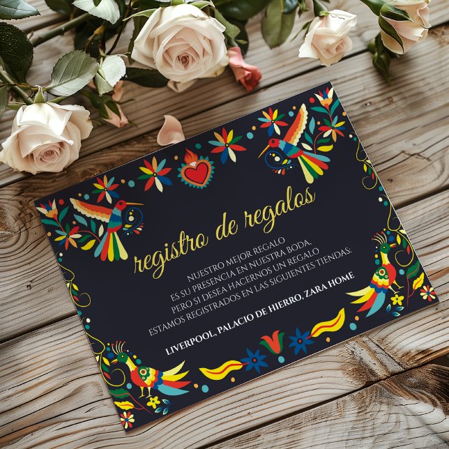 Colorful Cinco de Mayo Fiesta Spanish Wedding Enclosure Card (Colorful Cinco de Mayo Fiesta Spanish Wedding Enclosure Card)