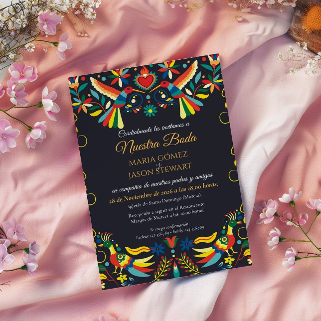 Colorful Cinco de Mayo Fiesta Spanish Wedding Invitation (Colorful Cinco de Mayo Fiesta Spanish Wedding Invitation)