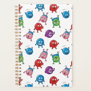 Colorful Circle Characters Planner