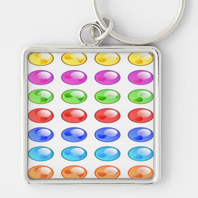 COLORFUL CIRCLES PATTERN KEY RING (Front)