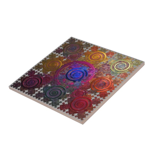 Colorful Circular Hotplates Ceramic Tile (Side)
