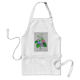 Colorful Climbing Morning Glory Botanical Art Standard Apron
