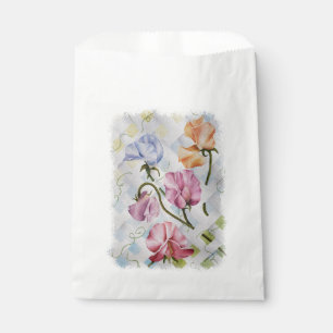 COLORFUL CLIMBING SWEET PEA FLOWERSTHANK YOU FAVOUR BAGS