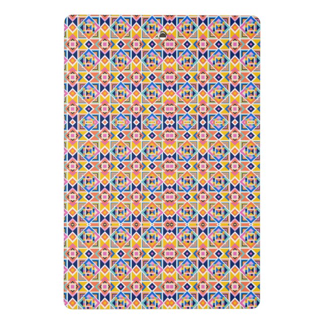 Colorful clipboard with a vibrant geometric  (Back)