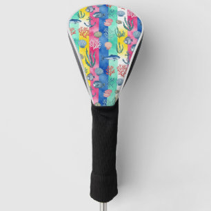 Colorful Coastal Sea Life Pattern (6) Golf Head Cover