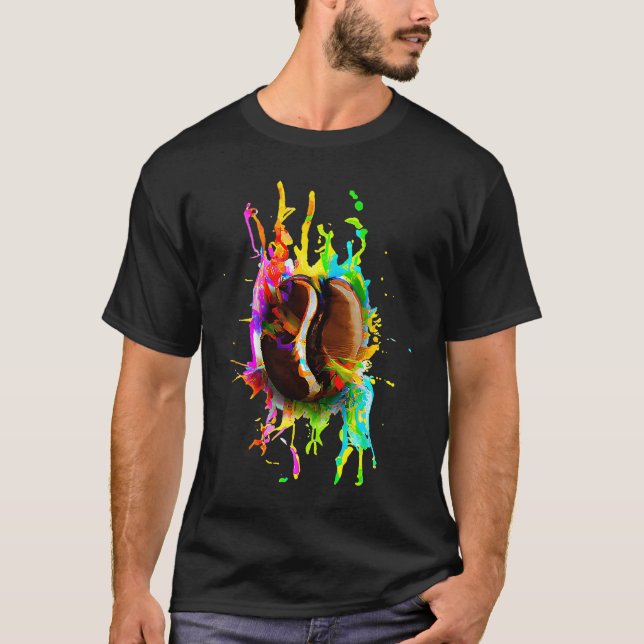 Colorful Coffee Bean T-Shirt (Front)