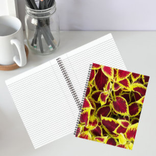 Colorful Coleus Plant Leaves Floral Notebook