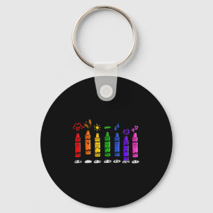 Colorful Color Crayon Attitudes Emotions Of The Ra Key Ring