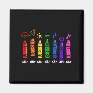 Colorful Color Crayon Attitudes Emotions Of The Ra Magnet