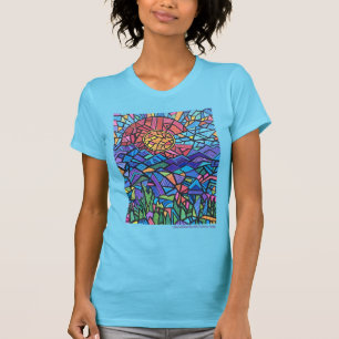 Colorful Colorado Flag, Landscape with Mountains T-Shirt