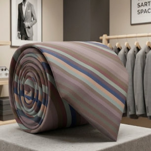 Colorful Colors Of The Year Diagonal Stripes Tie