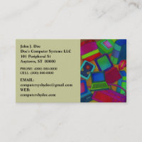 COLORFUL COMPUTER PARTS COMPONENTS BUSINESS CARD