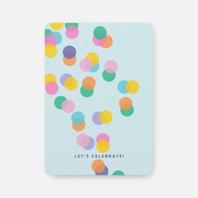 Colorful Confetti Pastel Blue Kids Birthday Invitation (Creator Uploaded)