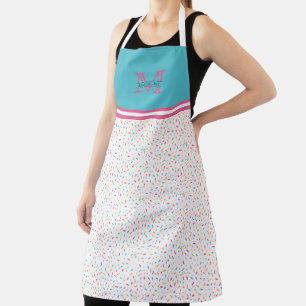 Colorful Confetti Sprinkles   Monogram Apron
