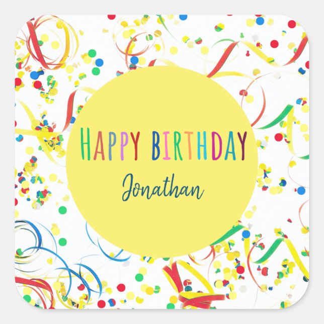 Colorful confetti sticker Custom sticker (Front)