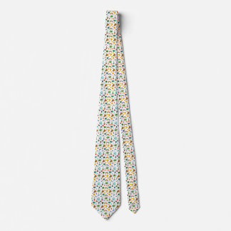 Colorful Cool Elements Pattern – Retro Summer Vibe Tie