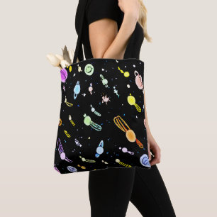 Colorful Cosmic Celestial Splendor Pattern Tote Bag