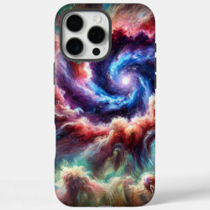 Colorful Cosmic Galaxy Swirl with Radiant Nebula iPhone 16 Pro Max Case