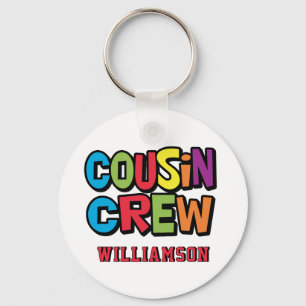 Colorful Cousin Crew Family Reunion Key Ring
