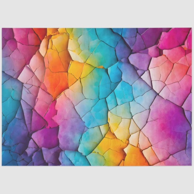 Colorful Crackle Paper Art Tissue Paper (Front)
