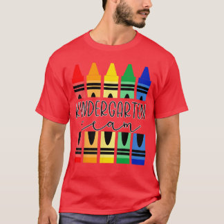Colorful Crayon Kindergarteneamee foreachers Stude T-Shirt