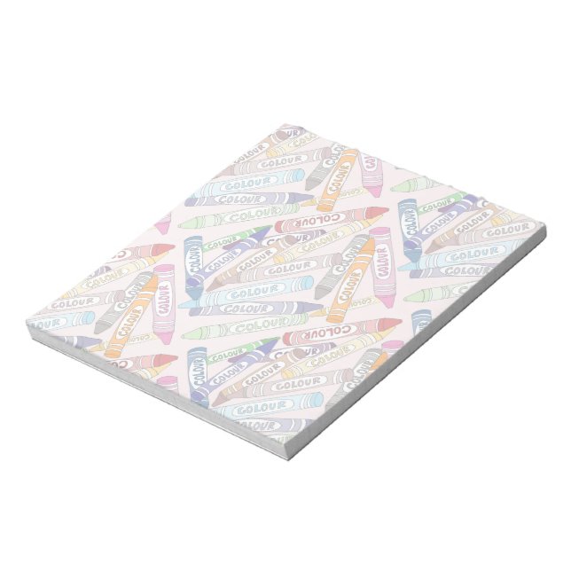 Colorful Crayons  Notepad (Rotated)