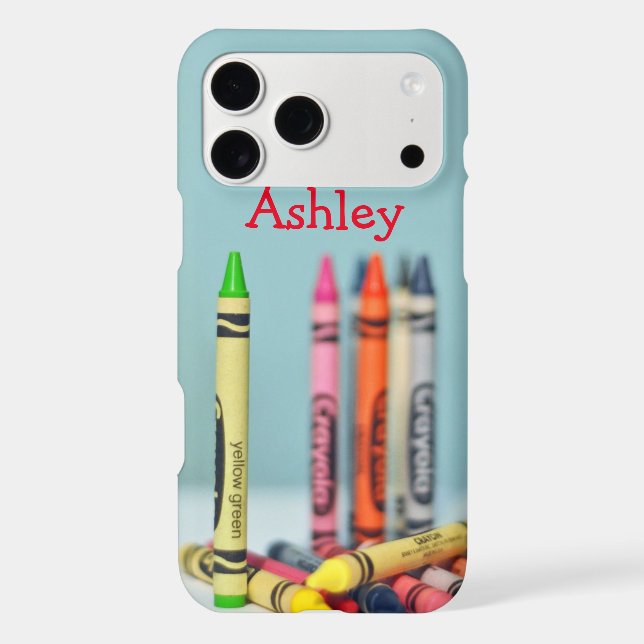 Colorful Crayons with customizable name Case-Mate  (Back)