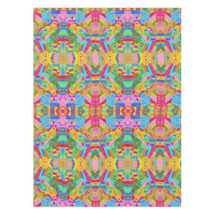colorful crazy pattern modern art hippy  tablecloth
