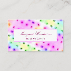 Colorful Creative Make Up Artist Business Card