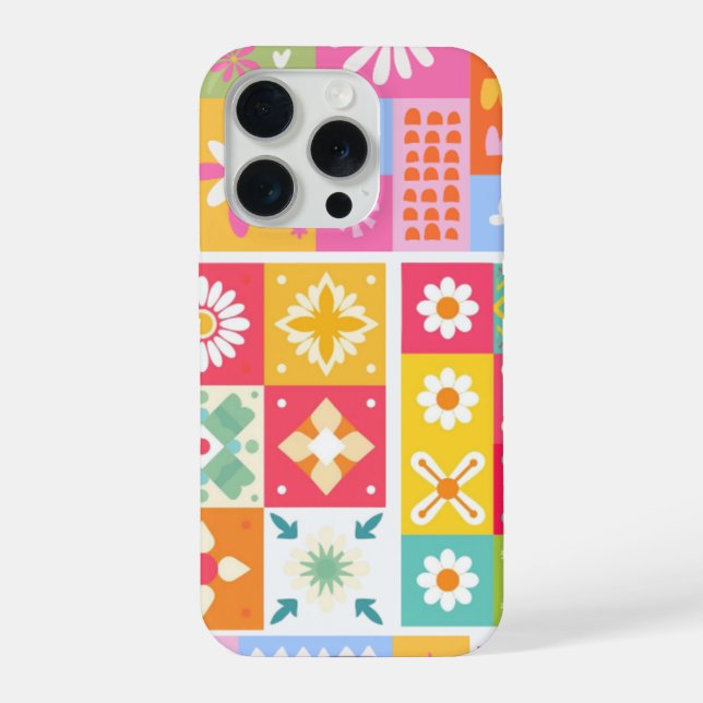 Colorful Creative Modern Floral Abstract Phone iPhone Case (Back)