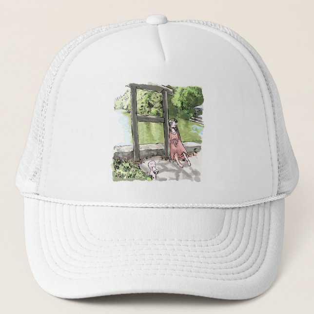 Colorful cross trucker hat (Front)