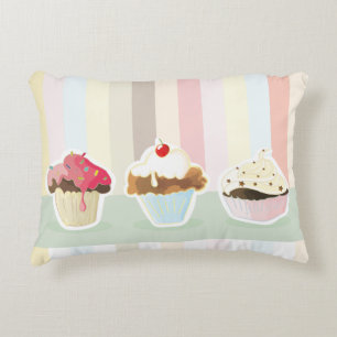 colorful cupcake decorative cushion