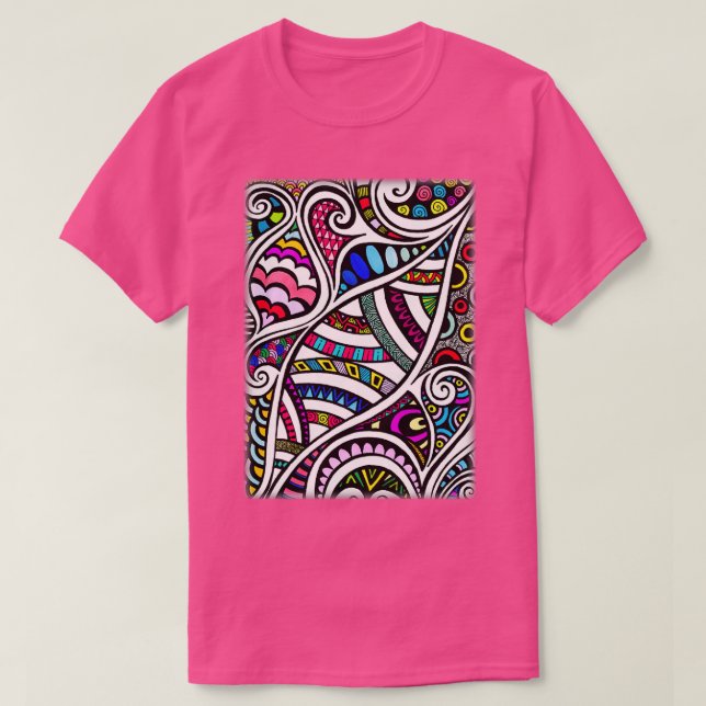 Colorful Curling T-Shirt (Design Front)