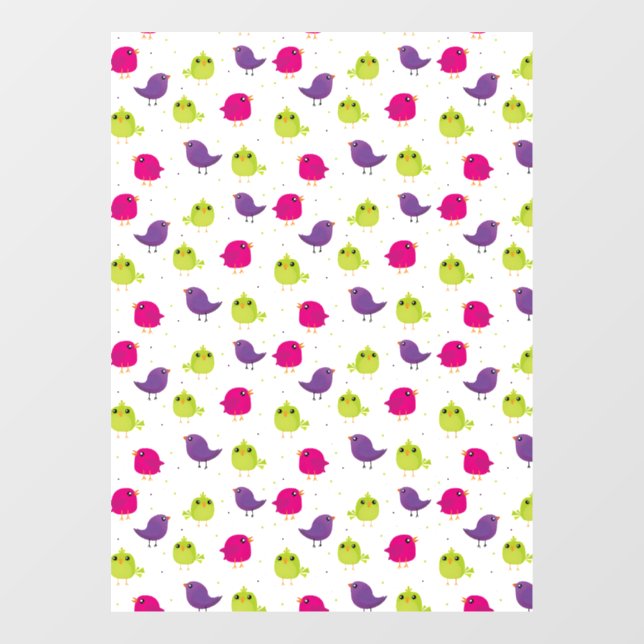 Colorful Cute Birds Pattern (Sheet)