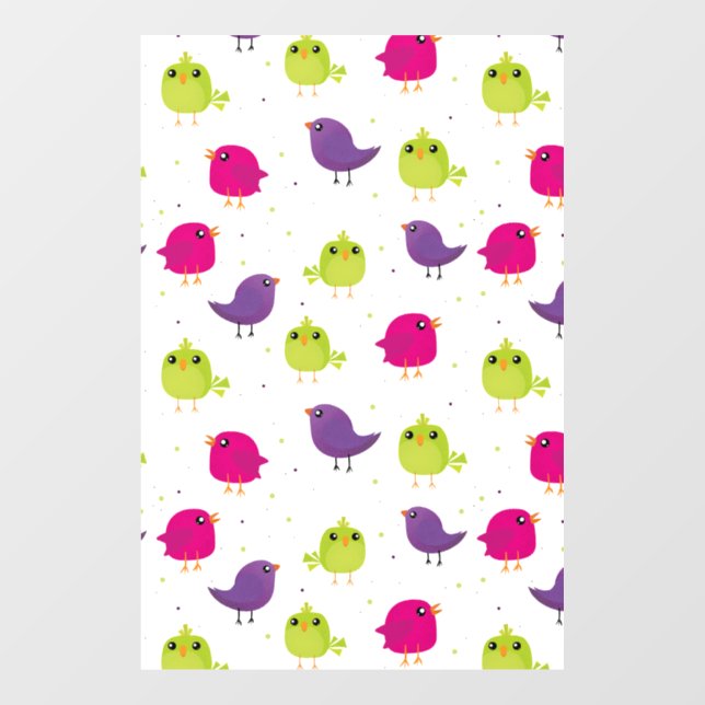 Colorful Cute Birds Pattern (Sheet)