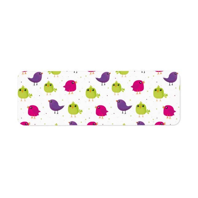Colorful Cute Birds Pattern (Front)