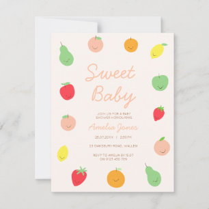 Colorful & Cute Fruit Baby Shower Invitation