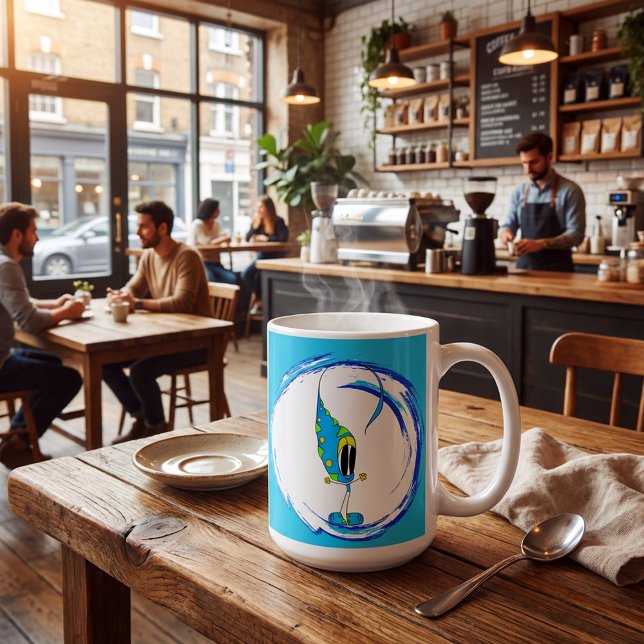 Colorful Cute Quirky Cartoon Character Coffee Mug (Hey, take a look at this very cool cartoon character mug!)