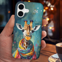 Colorful Cute Whimsical Giraffe