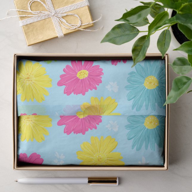 Colorful Daisies Tissue Paper (Gift)