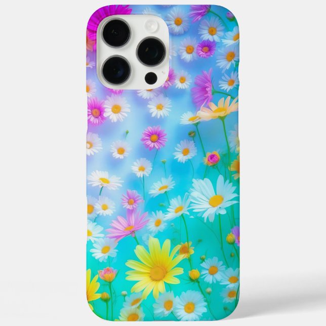 Colorful Daisy Flower Field Art Case-Mate iPhone Case (Back)