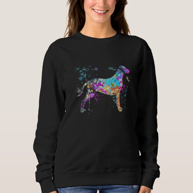 Colorful Dalmatian  Dog Dalmatians Sweatshirt (Front)