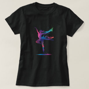 Colorful Dancing Silhouette – Vibrant Watercolor T-Shirt