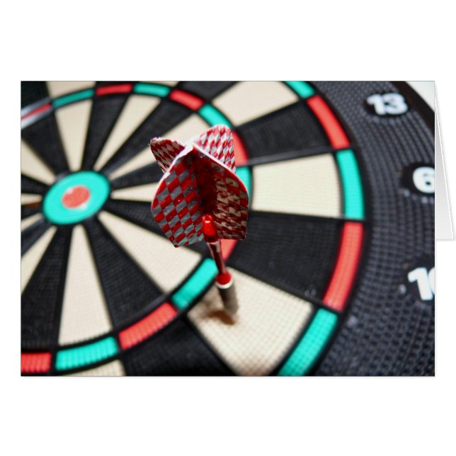 Colorful Dartboard Blank Card (Front Horizontal)