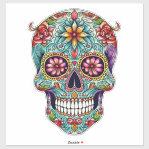 Colorful Day of the Dead Sugar Skull Large 